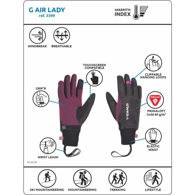 CAMP G Air Lady gants d'alpinisme femme
