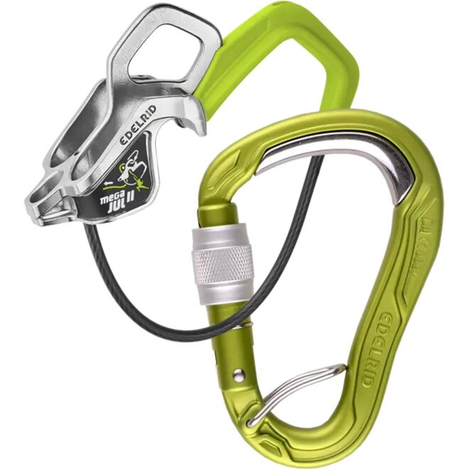 Edelrid Mega Jul II Belay Kit Bulletproof Screw assureur + mousqueton escalade