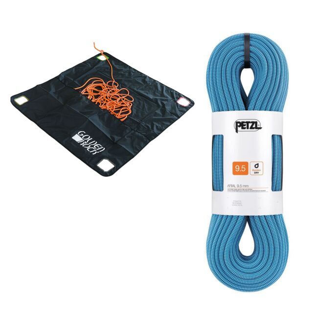 Oliunìd Kit Arial 9.5 mm + toile de transport de corde Golden Rock Rope Tarp