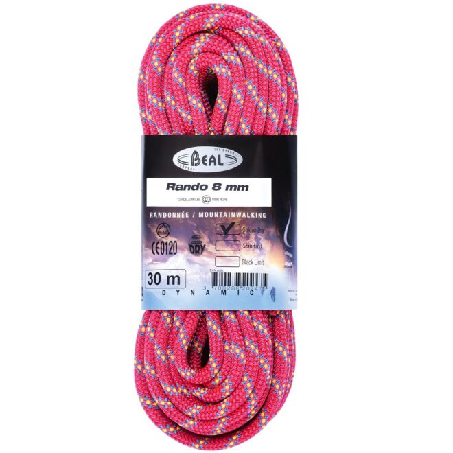 Beal Rando 8 mm Golden Dry corde jumelée escalade