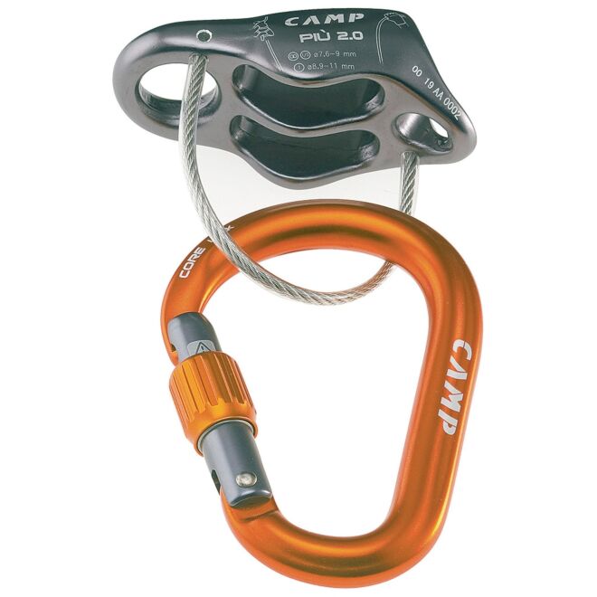 CAMP Più 2.0 Belay Kit assureur à seau escalade + mousqueton