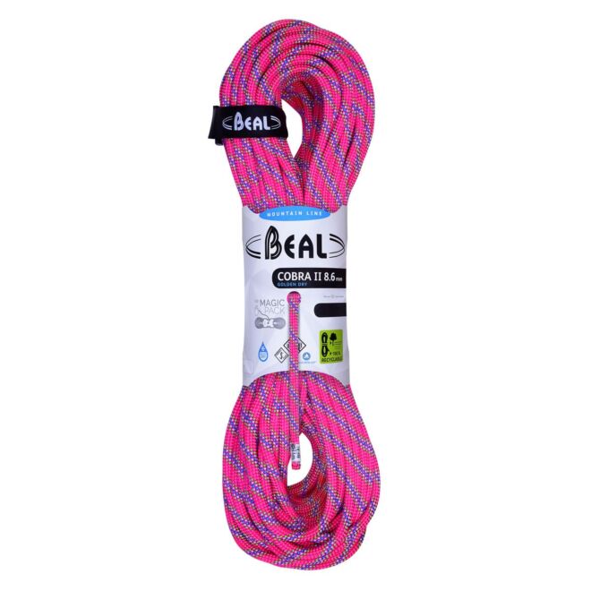 Beal Cobra II Unicore 8.6 mm Golden Dry corde à double escalade