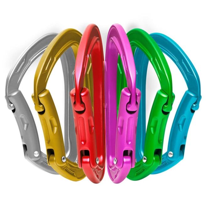 Edelrid Mission Sixpack set 6 mousquetons d'escalade à levier courbe