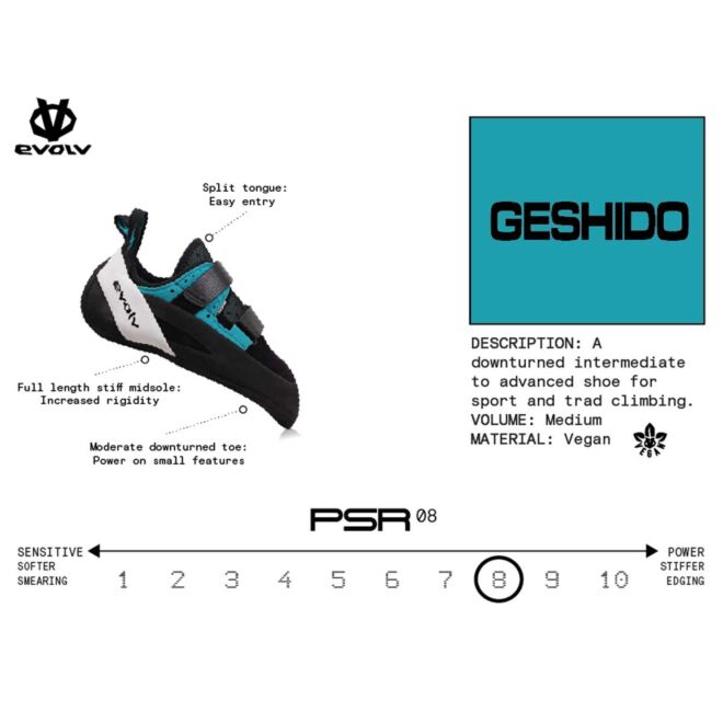 Evolv Geshido Velcro chaussures d'escalade homme