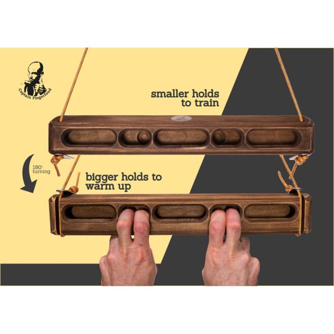 Captain Fingerfood Hangboard 180° poutre d'escalade portable