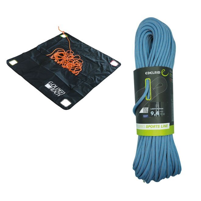 Oliunìd Kit Light 9.4 mm + toile de transport de corde Golden Rock Rope Tarp