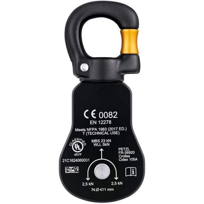 Petzl Spin S1 Open poulie simple pour travaux en hauteur