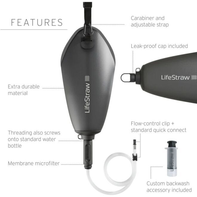 LifeStraw Peak Series Gravity Filter System 3l système de purification de l'eau