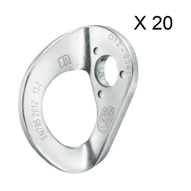 Petzl Coeur HCR plaque Ø12 mm 20-Pack