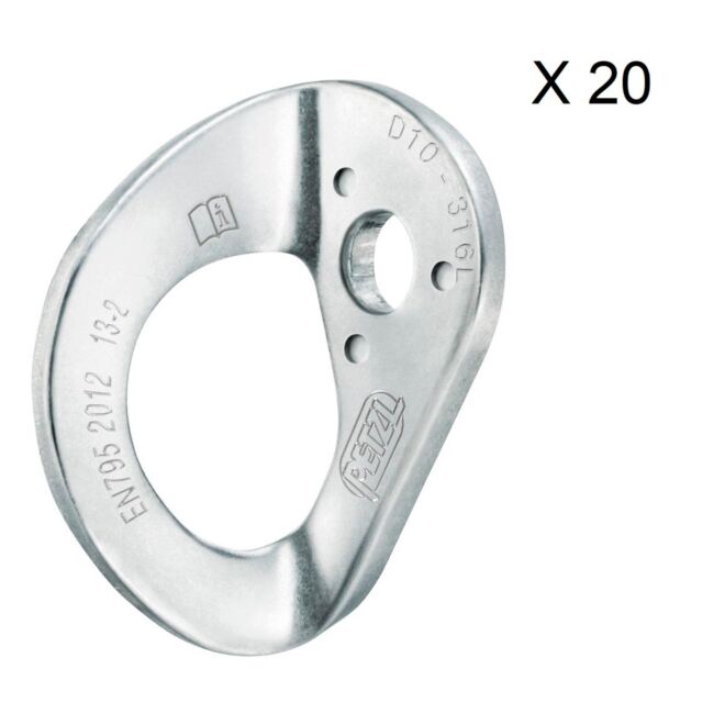 Petzl Coeur Stainless 20-Pack plaquette