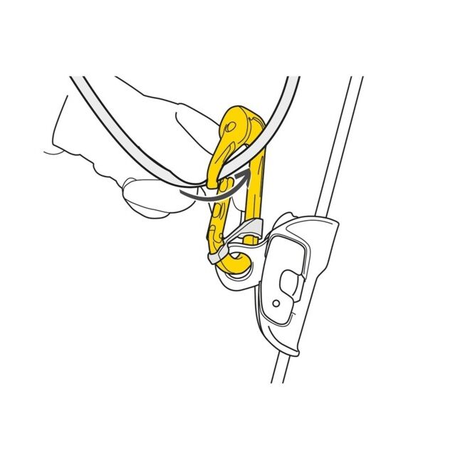Petzl Rollclip A mousqueton poulie à action triple pour travail en hauteur