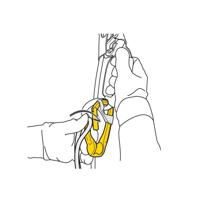 Petzl Rollclip A poulie mousqueton à levier droit pour travaux en hauteur