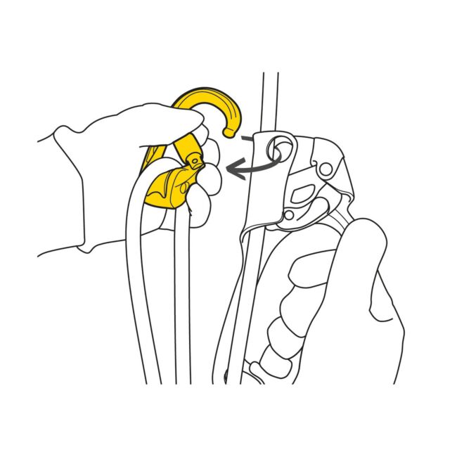 Petzl Rollclip Z mousqueton à vis avec poulie pour travaux en hauteur