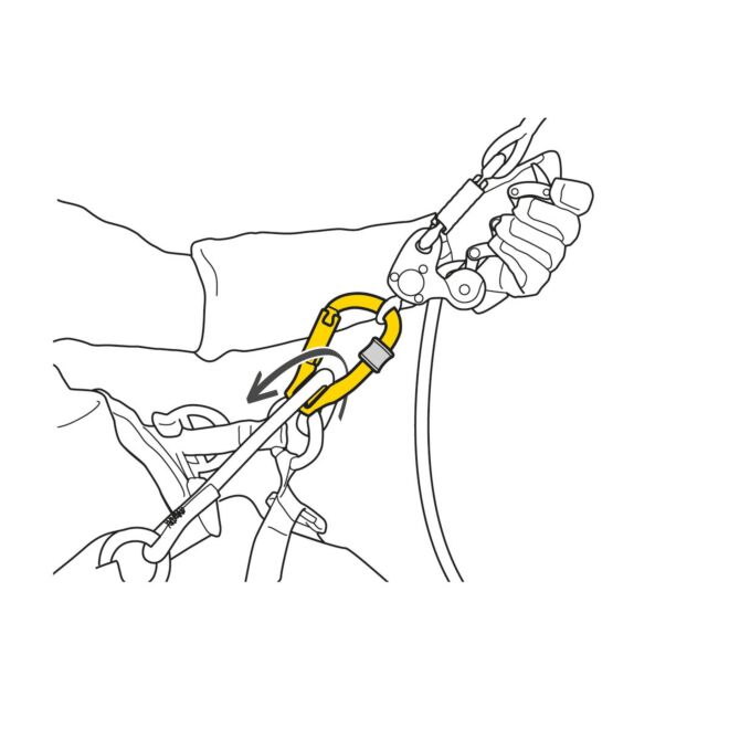 Petzl Rollclip Z mousqueton à vis avec poulie pour travaux en hauteur