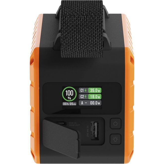 Rugged Flashlight Powerbank 100W - 40000 mAh chargeur portable avec torche
