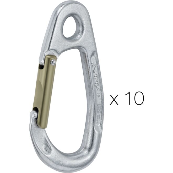 Petzl Tiptop Stainless (pack de 10) mousqueton de sécurité escalade