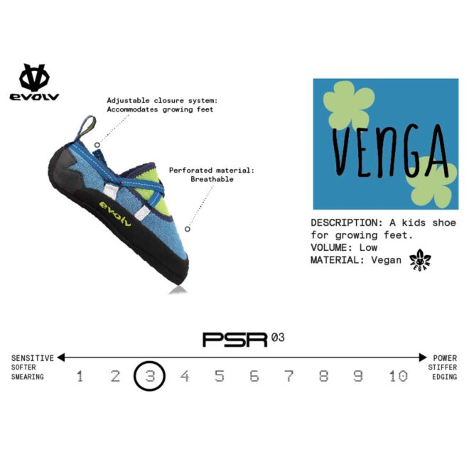 Evolv Venga Youth Climbing Shoes chaussures d'escalade enfant