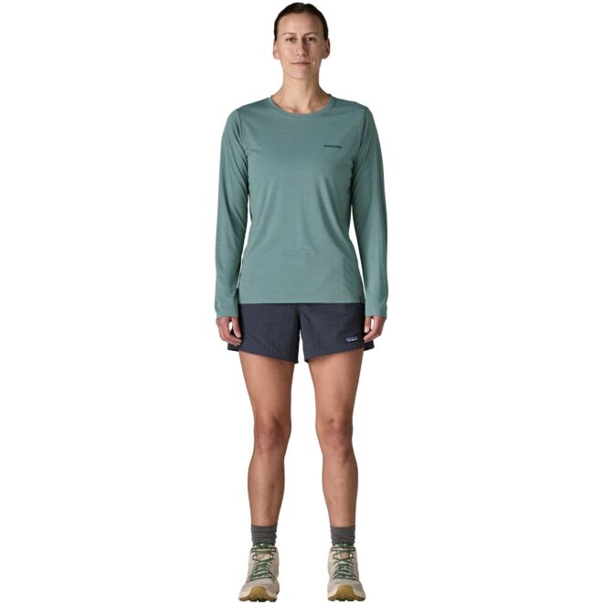 Patagonia W's L/S Cap Cool Daily Shirt - Boardshort Logo t-shirt femme