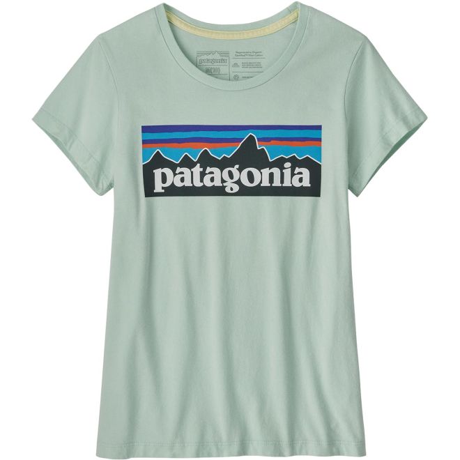 Patagonia Girls' t-shirt en coton organique régénératif certifié P-6 logo