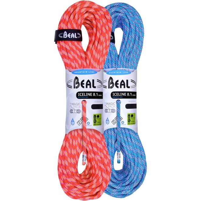 Beal Ice Line 8.1mm Unicore Golden Dry Pack corde à double escalade